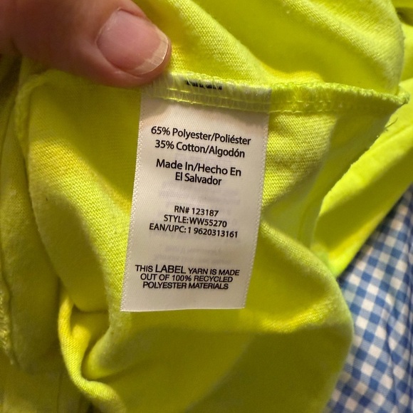 Wrangler Workwear Neon Green Long Sleeve Safety Tee, Poly/Cotton Blend, Sz XL - Picture 5 of 8